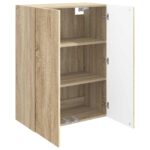 vidaXL Nástenná skrinka Dub sonoma 66 x 34,5 x 90 cm Kompozitné drevo – Obrázok 2