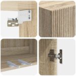 vidaXL Nástenná skrinka Dub sonoma 66 x 34,5 x 90 cm Kompozitné drevo – Obrázok 6