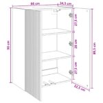 vidaXL Nástenná skrinka Dub sonoma 66 x 34,5 x 90 cm Kompozitné drevo – Obrázok 7