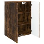 vidaXL Nástenná skrinka Dymový dub 66 x 34,5 x 90 cm Kompozitné drevo – Obrázok 2