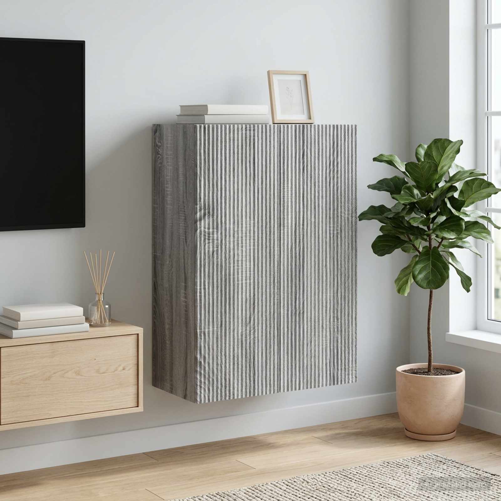 898401_1.jpg vidaXL Nástenná skrinka Sivý Sonoma 66 x 34,5 x 90 cm Kompozitné drevo – Obrázok 1
