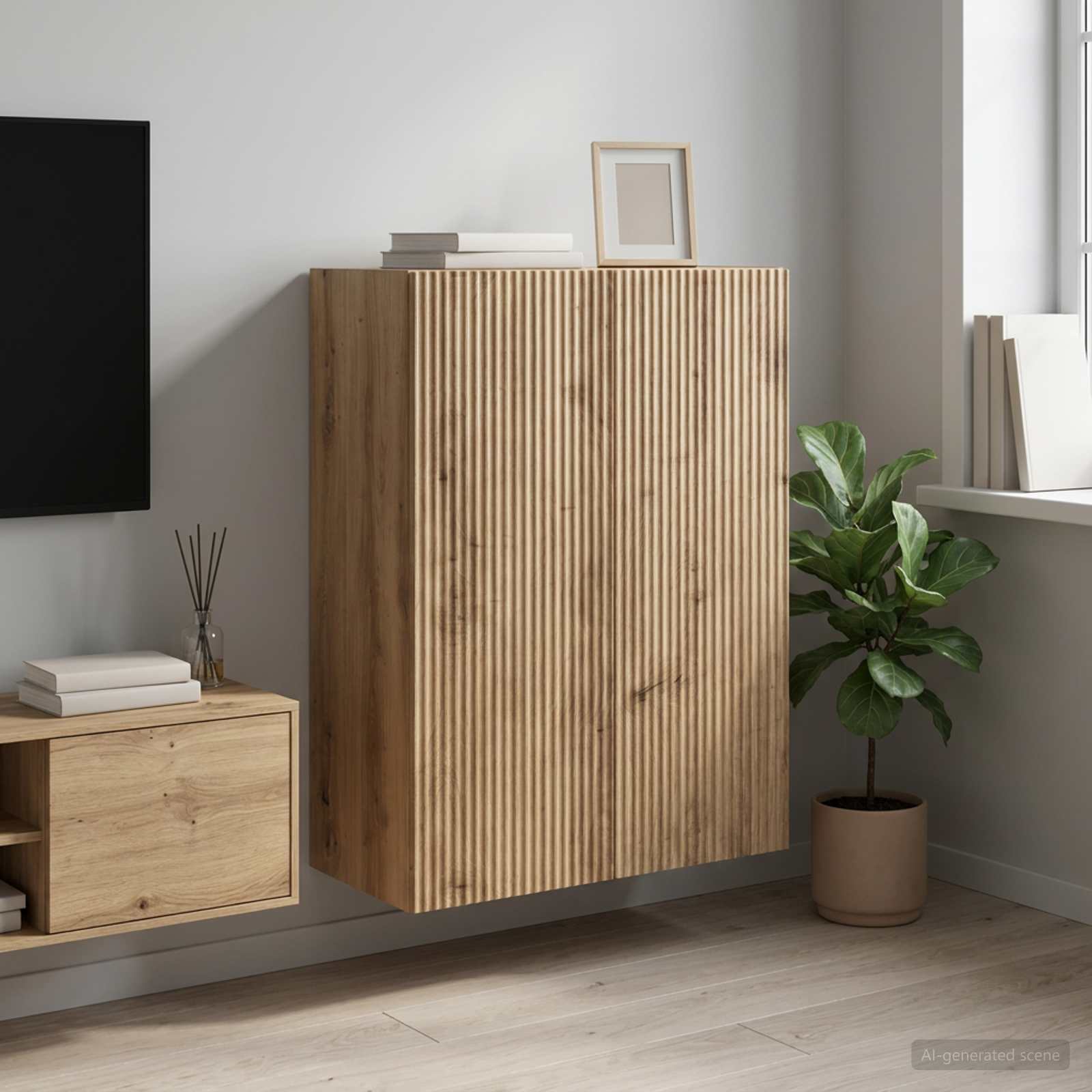 898404_1.jpg vidaXL Nástenná skrinka Dub artisan 66 x 34,5 x 90 cm Kompozitné drevo – Obrázok 1