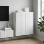 vidaXL Nástenná skrinka Biela 59 x 31 x 60 cm Kompozitné drevo – Obrázok 8