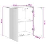 vidaXL Nástenná skrinka Čierna 59 x 31 x 60 cm Kompozitné drevo – Obrázok 7