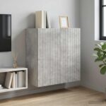 vidaXL Nástenná skrinka Betónovo sivá 59 x 31 x 60 cm Kompozitné drevo – Obrázok 8
