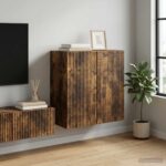 vidaXL Nástenná skrinka Dymový dub 59 x 31 x 60 cm Kompozitné drevo – Obrázok 8