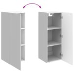 vidaXL Nástenná skrinka Biela s vysokým leskom 33 x 34,5 x 90 cm – Obrázok 7