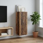 vidaXL Nástenná skrinka Staré drevo 33 x 34,5 x 90 cm Kompozitné drevo – Obrázok 9