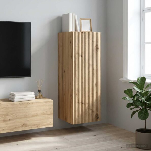 vidaXL Nástenná skrinka Dub artisan 33 x 34,5 x 90 cm Kompozitné drevo – Obrázok 10