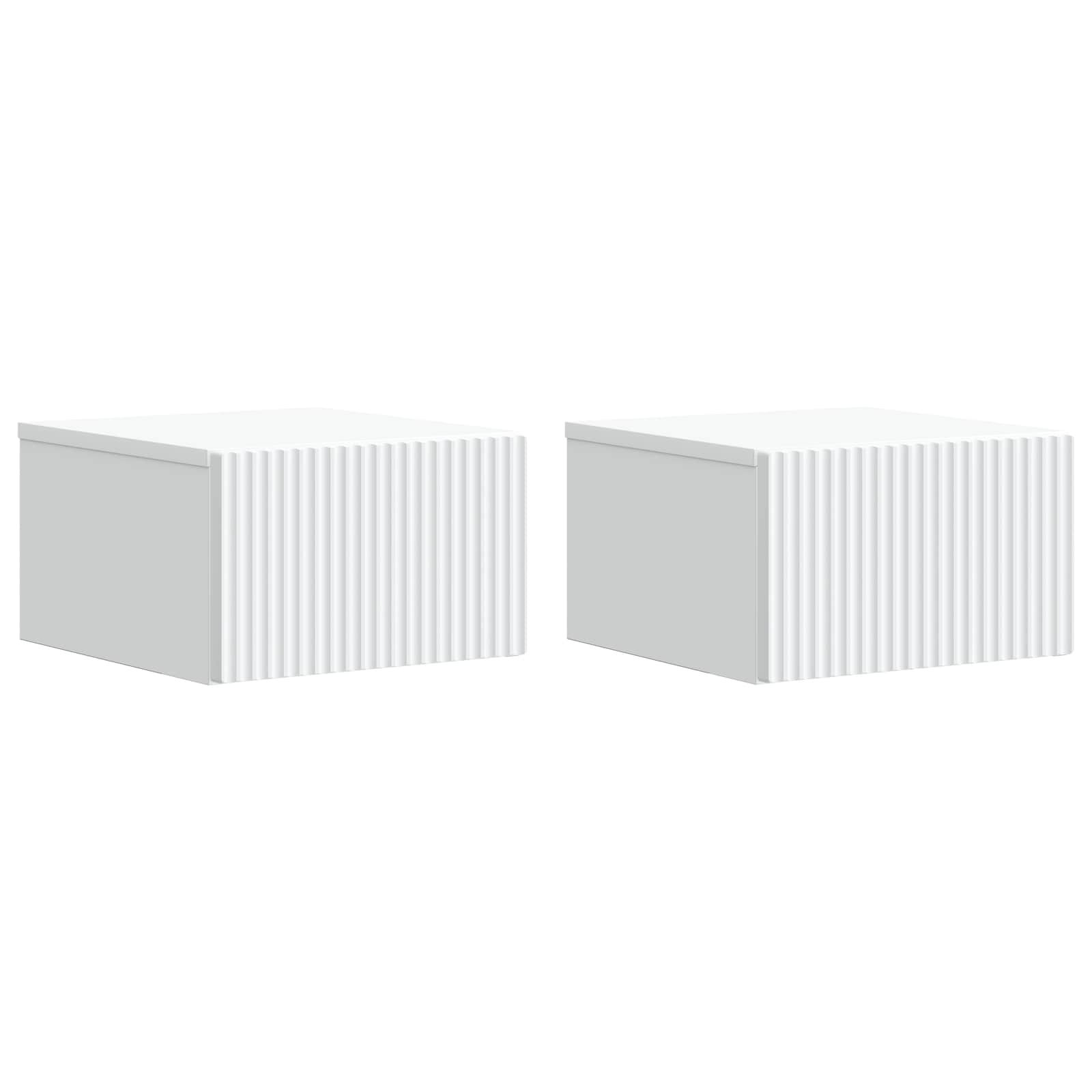 898426_1.jpg vidaXL Nástenná nočná skrinka Nástenný 2 pcs Biela 33 x 34,5 x 20 cm – Obrázok 1