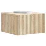 vidaXL Nástenná nočná skrinka 2 pcs Dub sonoma 33 x 34,5 x 20 cm – Obrázok 2