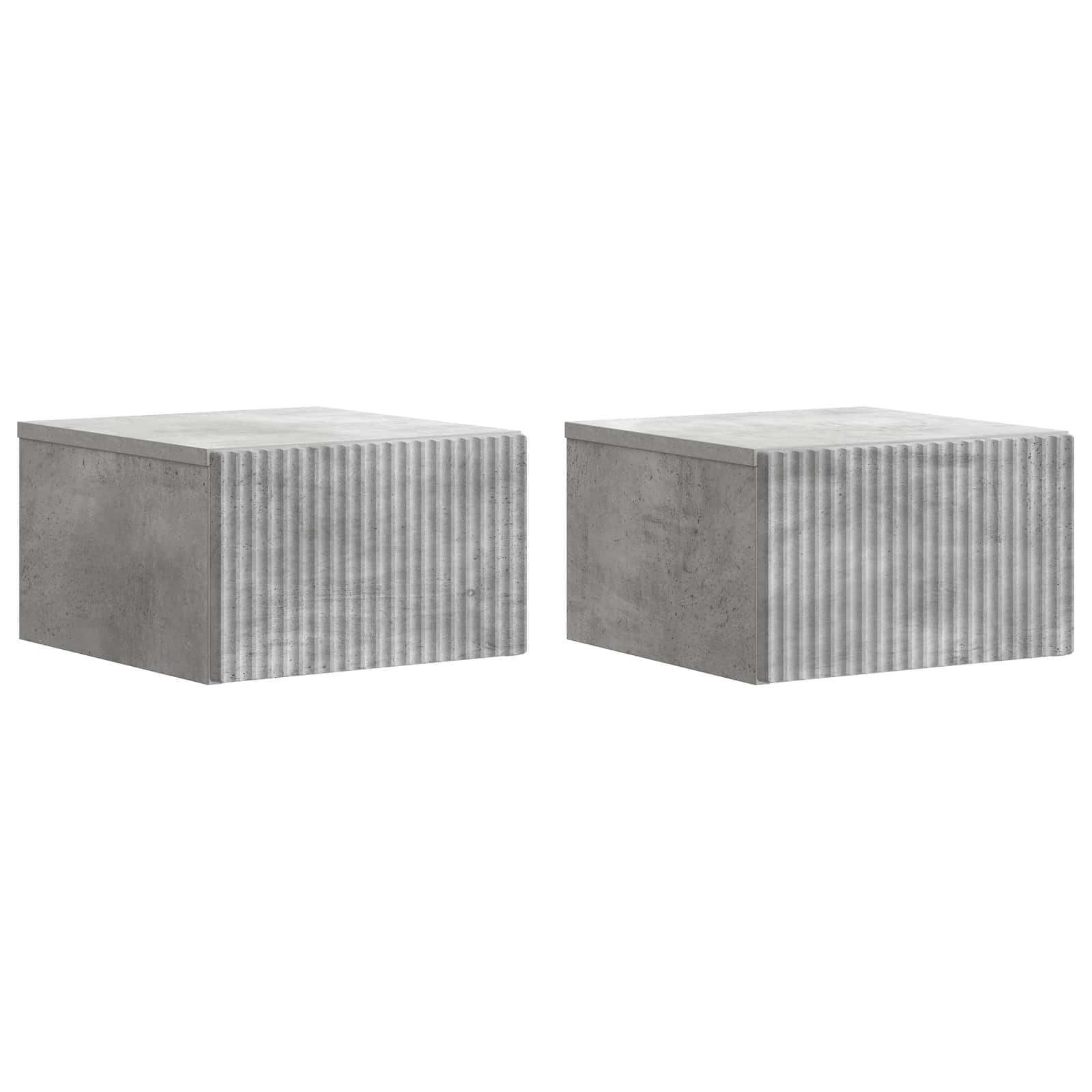 898432_1.jpg vidaXL Nástenná nočná skrinka 2 pcs Betónovo sivá 33 x 34,5 x 20 cm – Obrázok 1