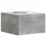 vidaXL Nástenná nočná skrinka 2 pcs Betónovo sivá 33 x 34,5 x 20 cm – Obrázok 2