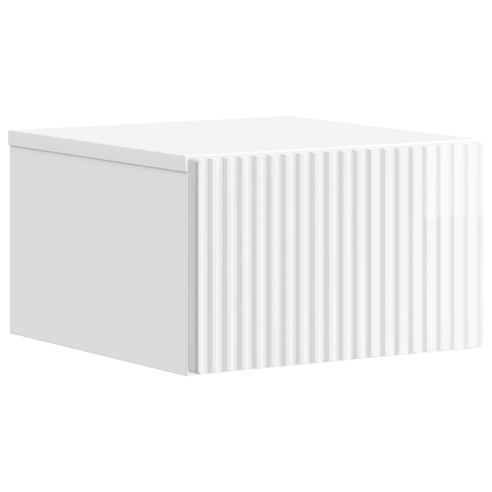 898433_1.jpg vidaXL Nástenná nočná skrinka Biela s vysokým leskom 33 x 34,5 x 20 cm – Obrázok 1