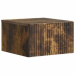 vidaXL Nástenná nočná skrinka so zásuvkou Dymový dub 33 x 34,5 x 20 cm