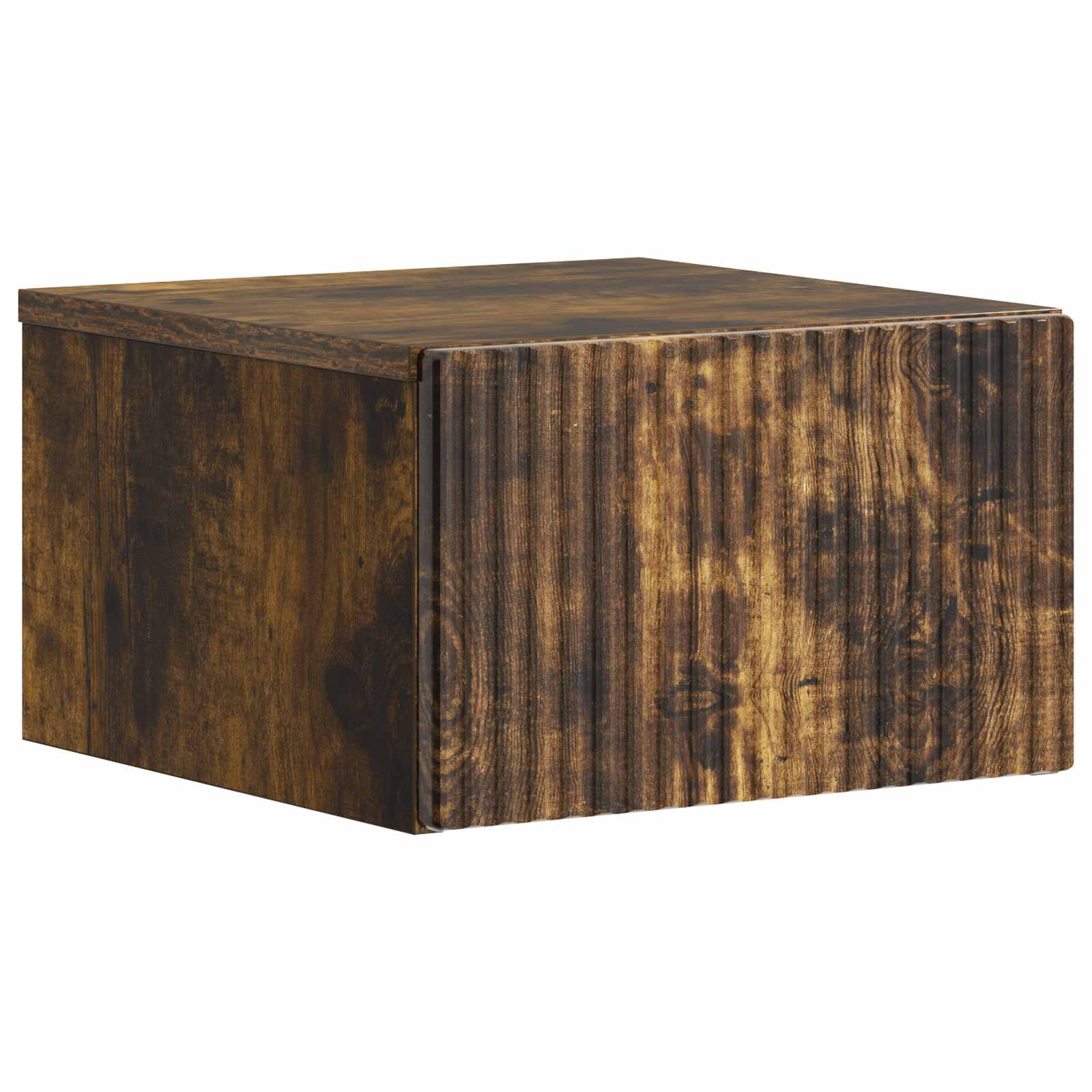 898435_1.jpg vidaXL Nástenná nočná skrinka so zásuvkou Dymový dub 33 x 34,5 x 20 cm – Obrázok 1