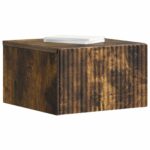 vidaXL Nástenná nočná skrinka so zásuvkou Dymový dub 33 x 34,5 x 20 cm – Obrázok 2