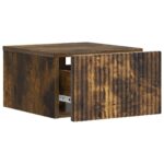 vidaXL Nástenná nočná skrinka so zásuvkou Dymový dub 33 x 34,5 x 20 cm – Obrázok 3