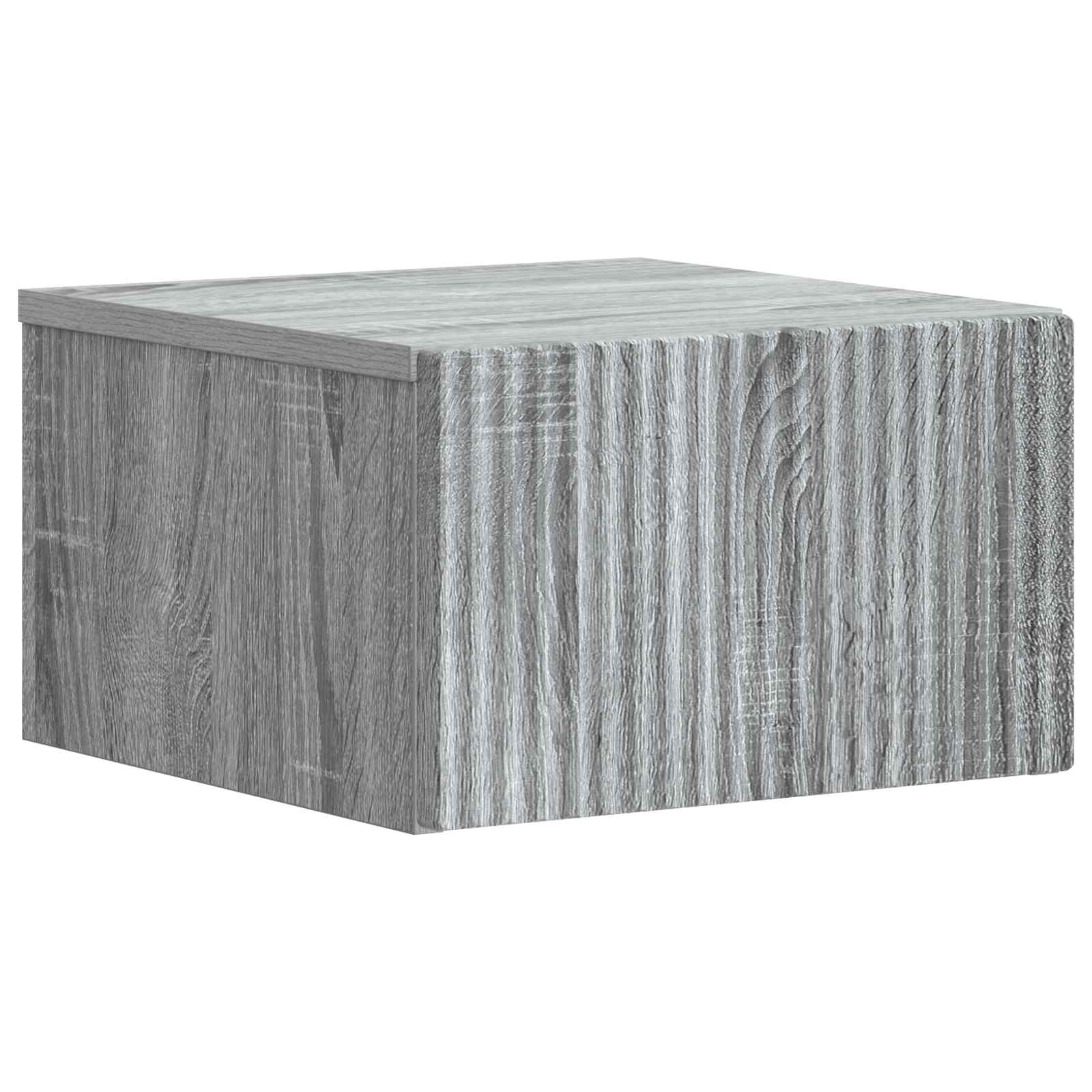 898437_1.jpg vidaXL Nástenná nočná skrinka Nástenný Sivá sonoma 33 x 34,5 x 20 cm – Obrázok 1
