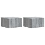 vidaXL Nástenná nočná skrinka 2 pcs Sivá sonoma 33 x 34,5 x 20 cm