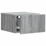 vidaXL Nástenná nočná skrinka 2 pcs Sivá sonoma 33 x 34,5 x 20 cm – Obrázok 4