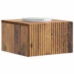 vidaXL Nástenná nočná skrinka 2 pcs Staré drevo 33 x 34,5 x 20 cm – Obrázok 2