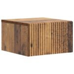 vidaXL Nástenná nočná skrinka 2 pcs Staré drevo 33 x 34,5 x 20 cm – Obrázok 3