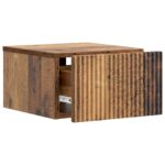 vidaXL Nástenná nočná skrinka 2 pcs Staré drevo 33 x 34,5 x 20 cm – Obrázok 4