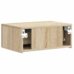 vidaXL Nástenná nočná skrinka 2 pcs Dub sonoma 49 x 34,5 x 20 cm – Obrázok 7