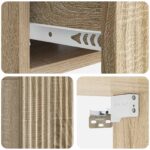 vidaXL Nástenná nočná skrinka 2 pcs Dub sonoma 49 x 34,5 x 20 cm – Obrázok 8