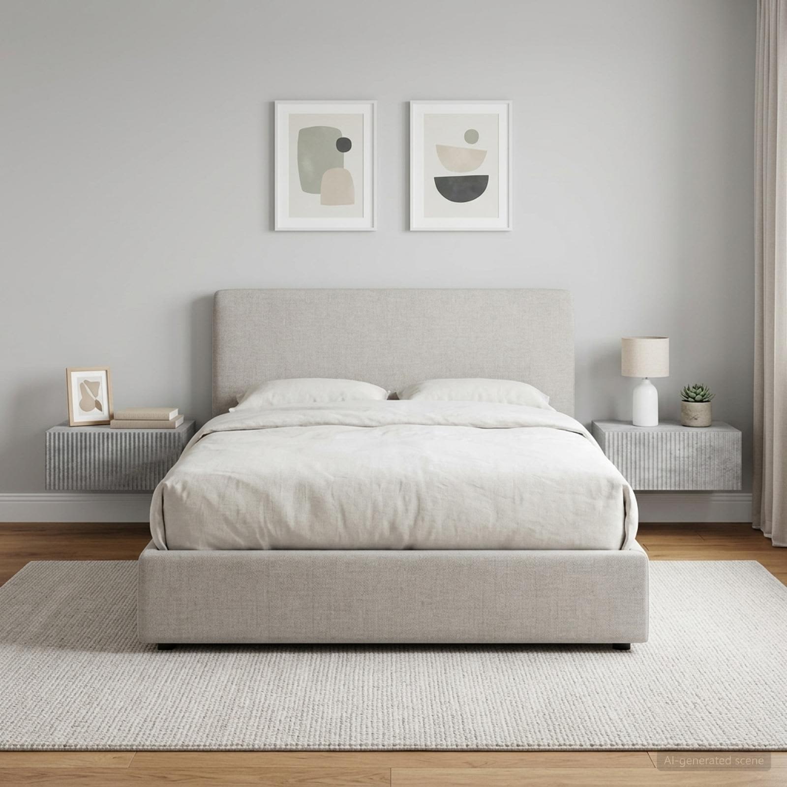 898452_1.jpg vidaXL Nástenná nočná skrinka 2 pcs Betónovo sivá 49 x 34,5 x 20 cm – Obrázok 1