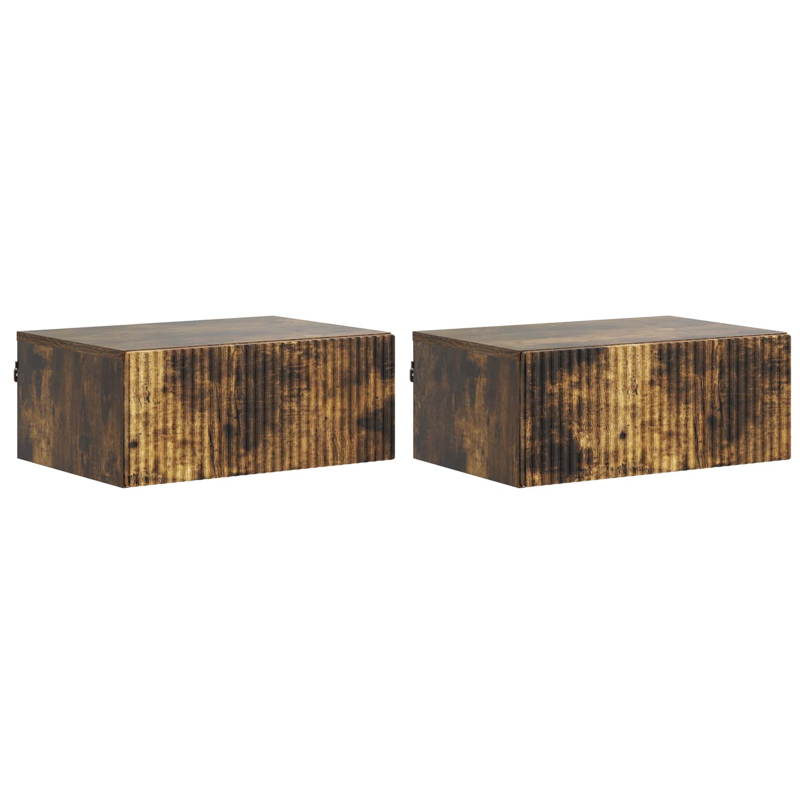 898456_1.jpg vidaXL Nástenná nočná skrinka 2 pcs Dymový dub 49 x 34,5 x 20 cm – Obrázok 1