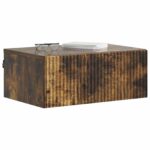 vidaXL Nástenná nočná skrinka 2 pcs Dymový dub 49 x 34,5 x 20 cm – Obrázok 2