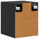 vidaXL Nástenná nočná skrinka so zásuvkou Čierna 33 x 34,5 x 40 cm – Obrázok 6