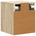 vidaXL Nástenná nočná skrinka so zásuvkou Dub sonoma 33 x 34,5 x 40 cm – Obrázok 6