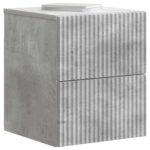 vidaXL Nástenná nočná skrinka Nástenný Betónovo sivá 33 x 34,5 x 40 cm – Obrázok 2