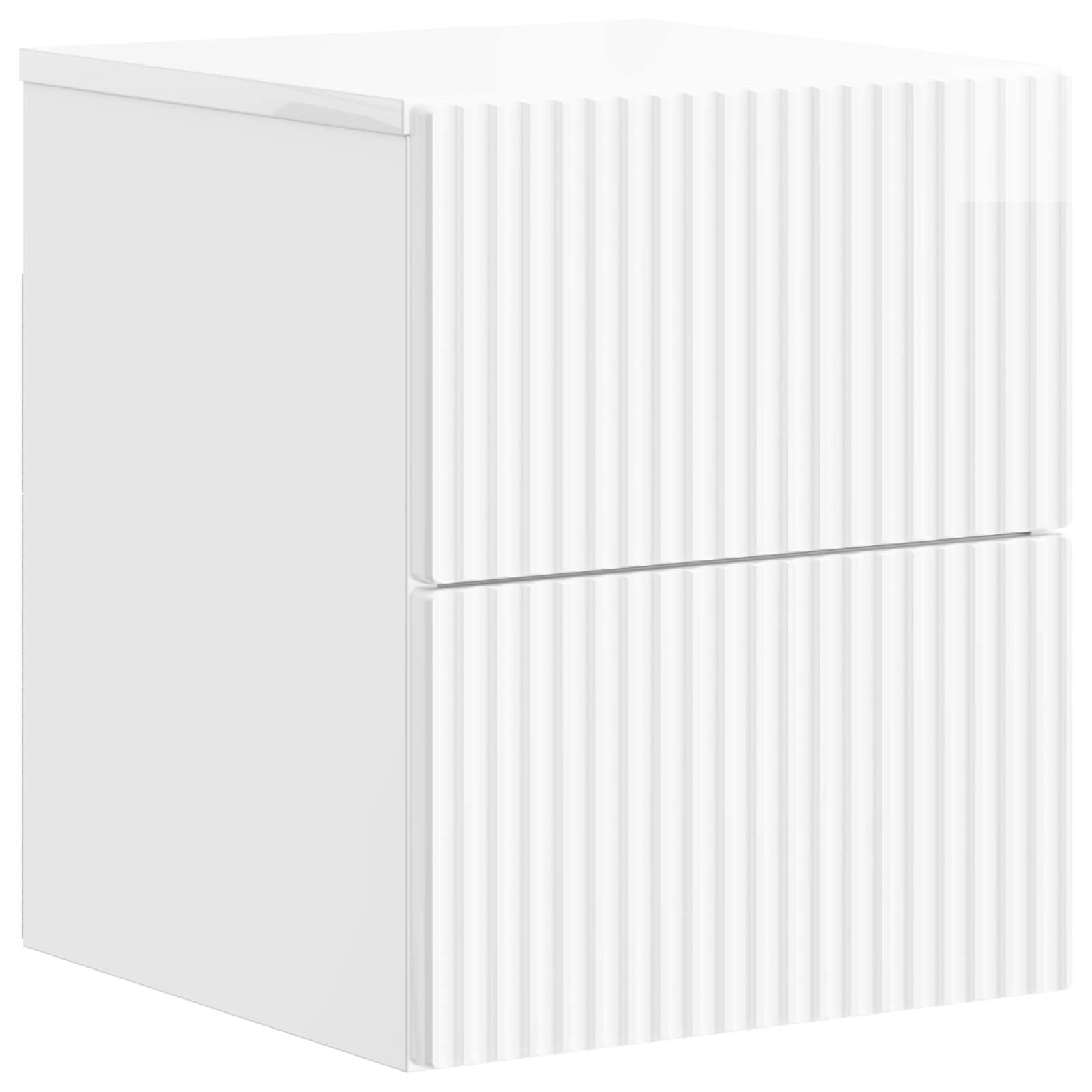 898473_1.jpg vidaXL Nástenná nočná skrinka Biela s vysokým leskom 33 x 34,5 x 40 cm – Obrázok 1