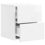 vidaXL Nástenná nočná skrinka Biela s vysokým leskom 33 x 34,5 x 40 cm – Obrázok 3
