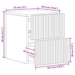 vidaXL Nástenná nočná skrinka Biela s vysokým leskom 33 x 34,5 x 40 cm – Obrázok 9