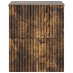 vidaXL Nástenná nočná skrinka so zásuvkou Dymový dub 33 x 34,5 x 40 cm – Obrázok 4