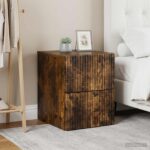 vidaXL Nástenná nočná skrinka 2 pcs Dymový dub 33 x 34,5 x 40 cm