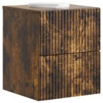 vidaXL Nástenná nočná skrinka 2 pcs Dymový dub 33 x 34,5 x 40 cm – Obrázok 2