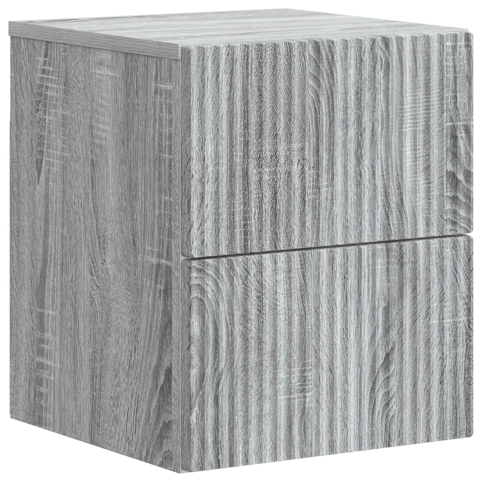 898477_1.jpg vidaXL Nástenná nočná skrinka Nástenný Sivá sonoma 33 x 34,5 x 40 cm – Obrázok 1