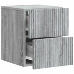 vidaXL Nástenná nočná skrinka Nástenný Sivá sonoma 33 x 34,5 x 40 cm – Obrázok 3