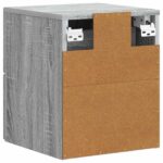 vidaXL Nástenná nočná skrinka Nástenný Sivá sonoma 33 x 34,5 x 40 cm – Obrázok 6