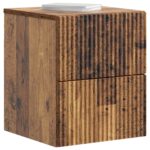 vidaXL Nástenná nočná skrinka 2 pcs Staré drevo 33 x 34,5 x 40 cm – Obrázok 2