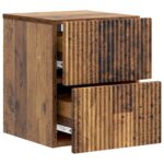 vidaXL Nástenná nočná skrinka 2 pcs Staré drevo 33 x 34,5 x 40 cm – Obrázok 4