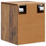 vidaXL Nástenná nočná skrinka 2 pcs Staré drevo 33 x 34,5 x 40 cm – Obrázok 7