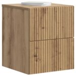 vidaXL Nástenná nočná skrinka Nástenný Dub artisan 33 x 34,5 x 40 cm – Obrázok 2