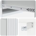 vidaXL Nástenný bočný stôl Biela 59 x 34,5 x 17 cm Kompozitné drevo – Obrázok 7